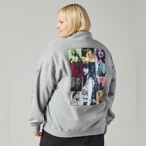 Taylor Swift Gray Sherpa-Lined Zip Hoodie